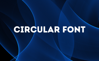 circular font
