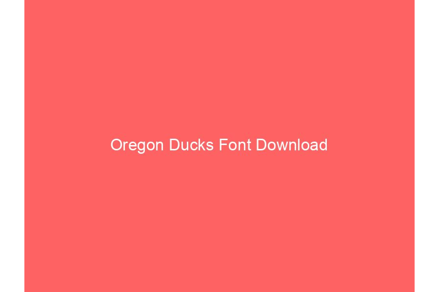Oregon Ducks Font Download