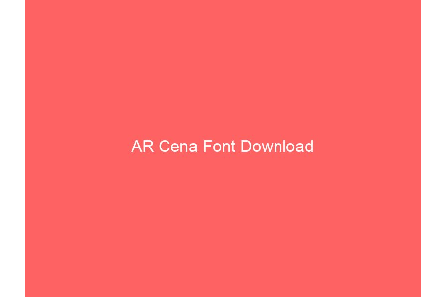 AR Cena Font Download