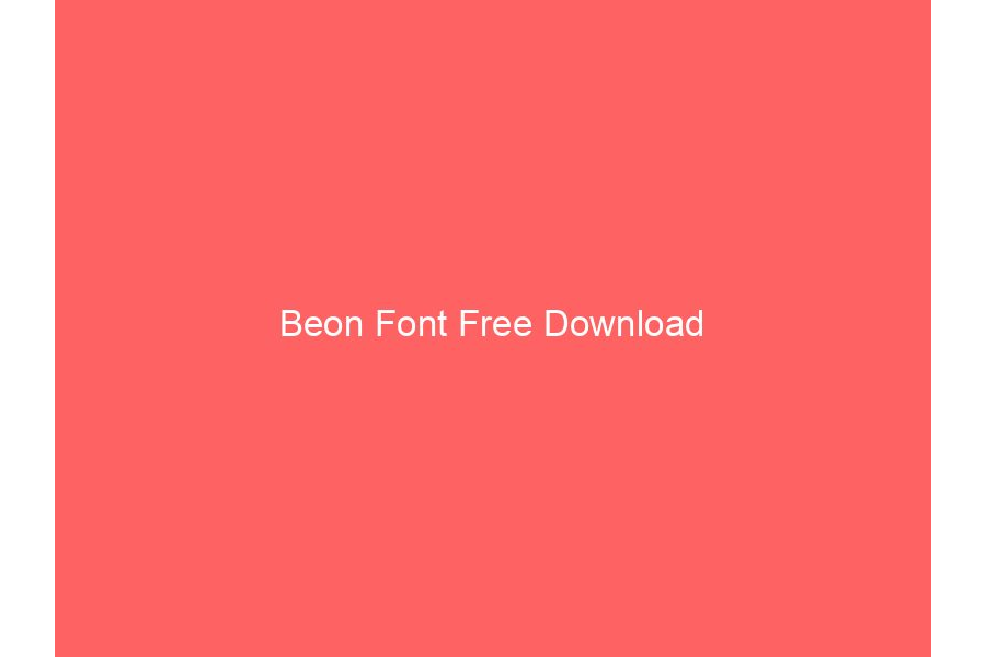 Beon Font Free Download