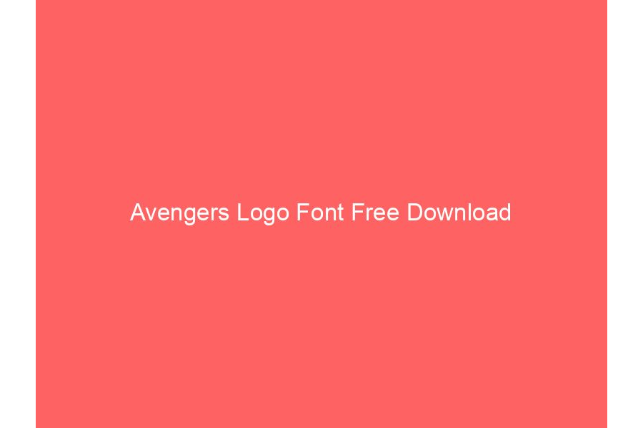 Avengers Logo Font Free Download