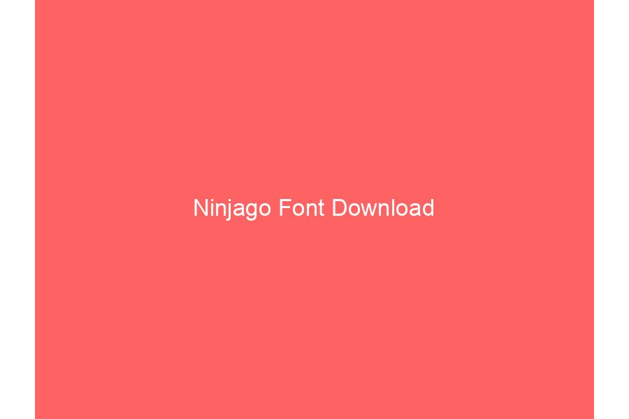 Ninjago Font Download