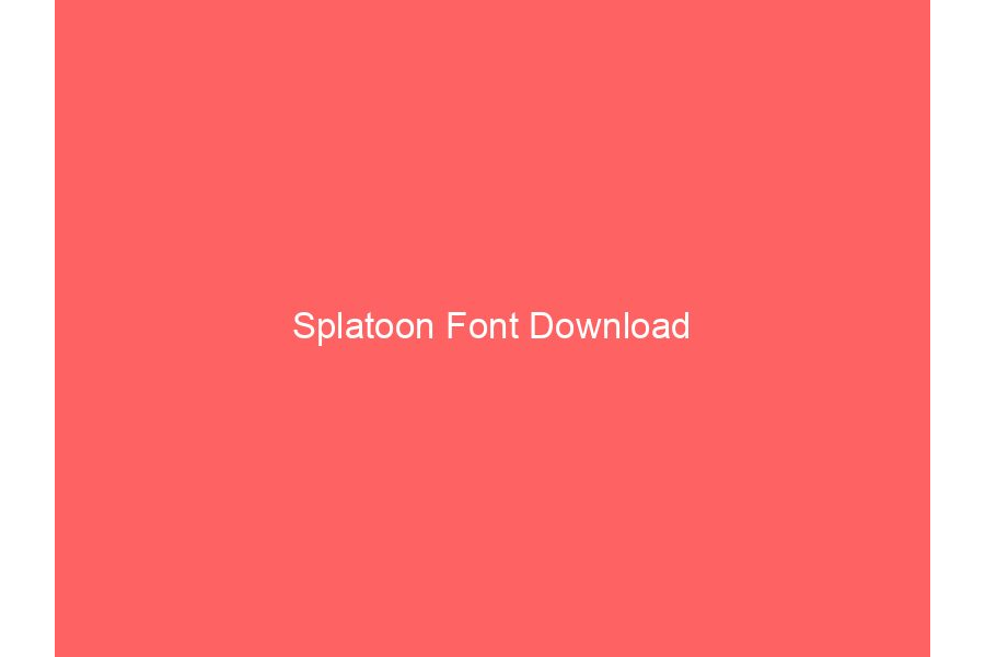 Splatoon Font Download