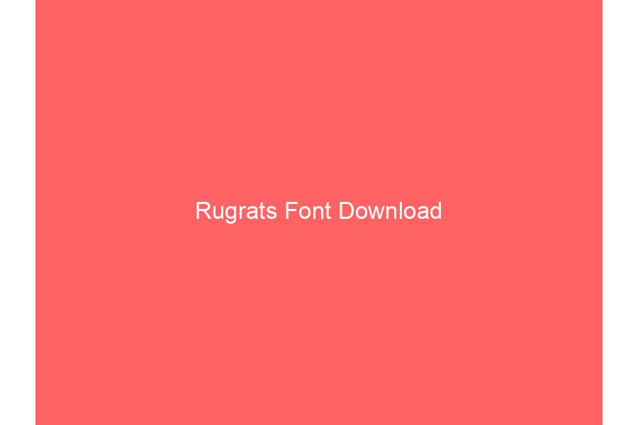 Rugrats Font Download