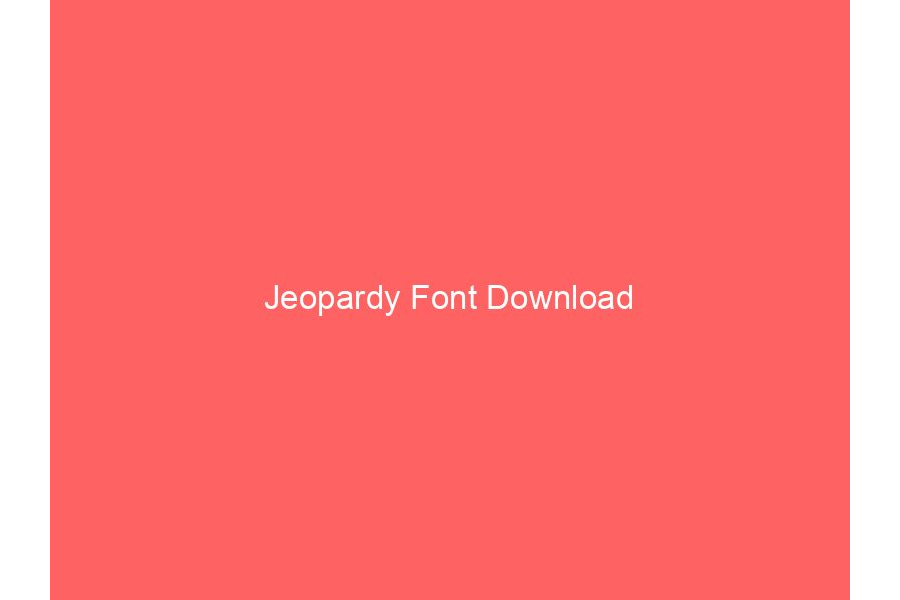 Jeopardy Font Download