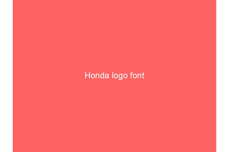 Honda logo font