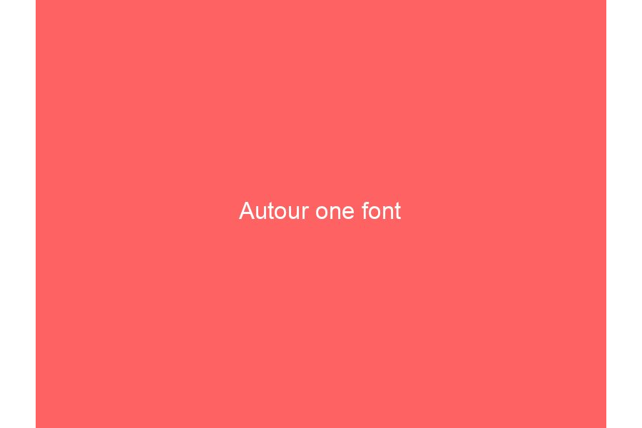 Autour one font